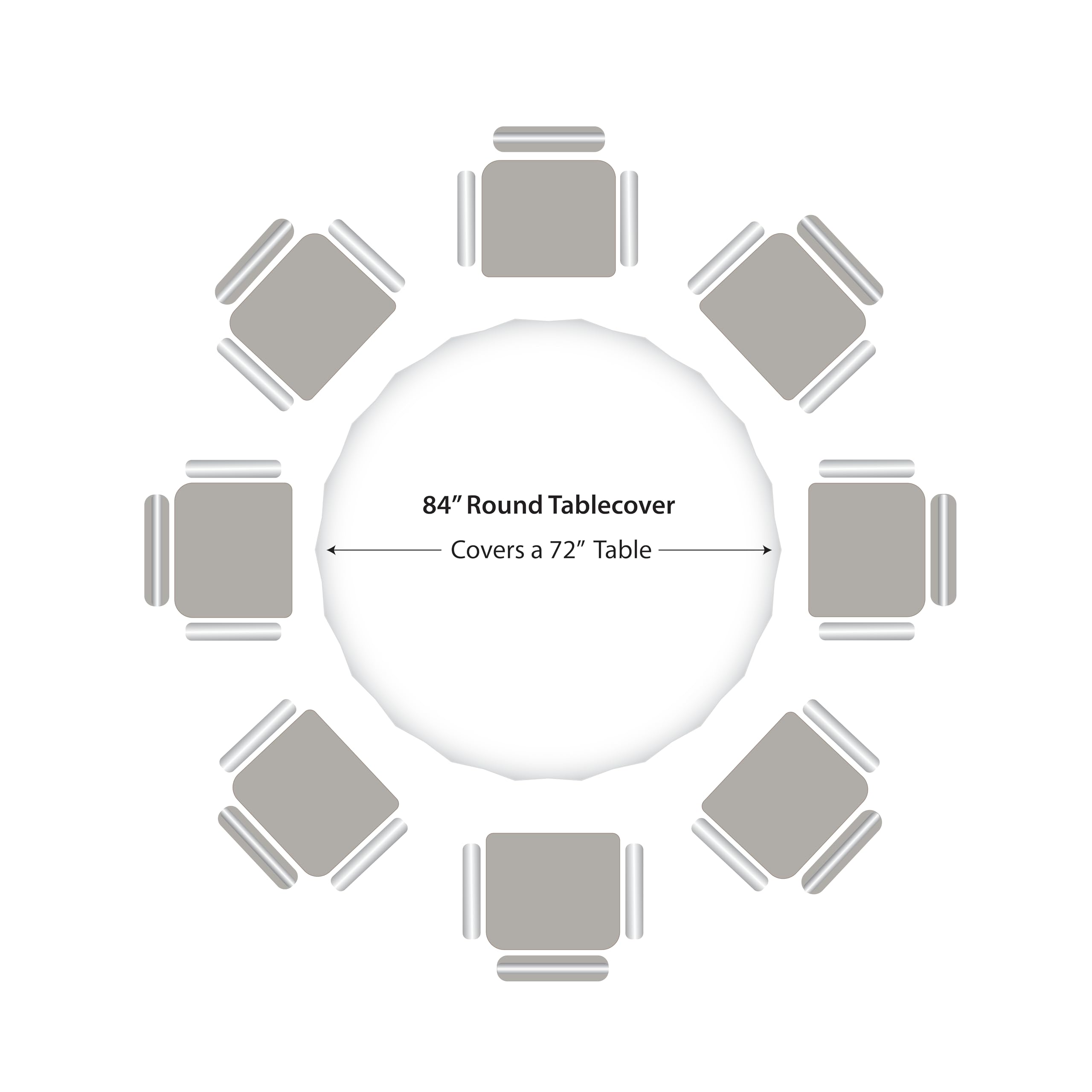 Party Dimensions indoor-outdoor round-table cover suitable for versatile party setups