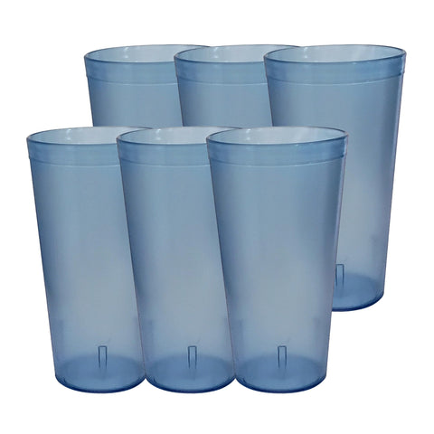 Party Outlaw lt blue 20oz tumbler close-up, glossy finish, ideal for iced tea and everyday use.