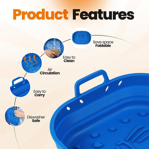 PARTY PORT liner with side ventilation holes supports even browning.