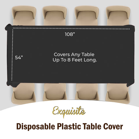 Party Solids 8-foot coverage image; fits large rectangular tables.