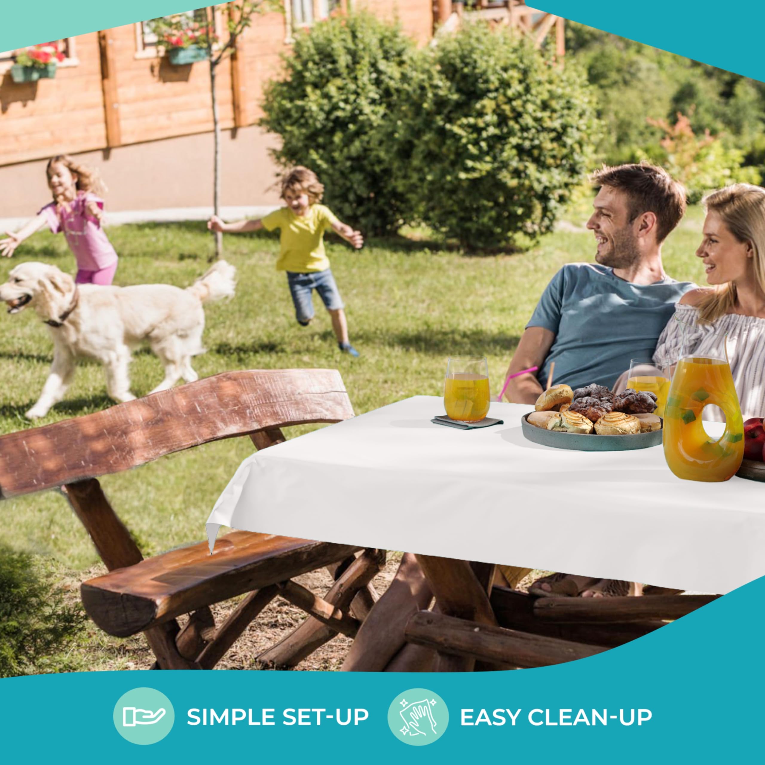 Party Solids banquet-use roll outdoors, ideal for picnics and receptions.