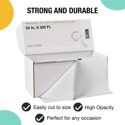 Waterproof Party Solids table cover close-up showing opacity and durability