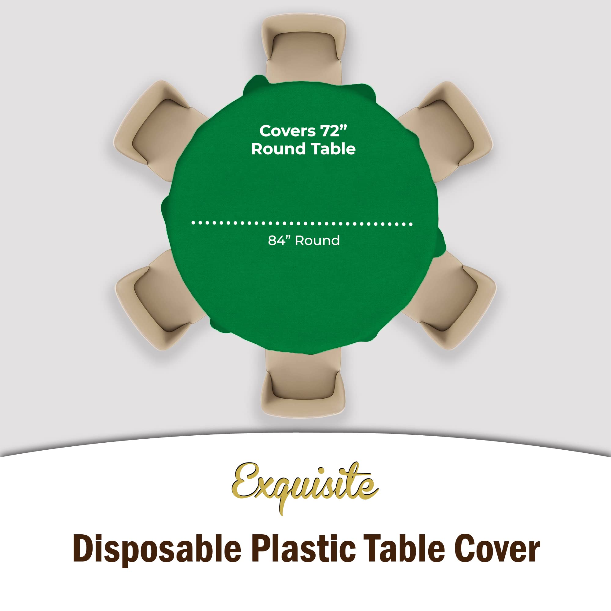 Party Solids waterproof tablecloth protects surfaces from spills and messes