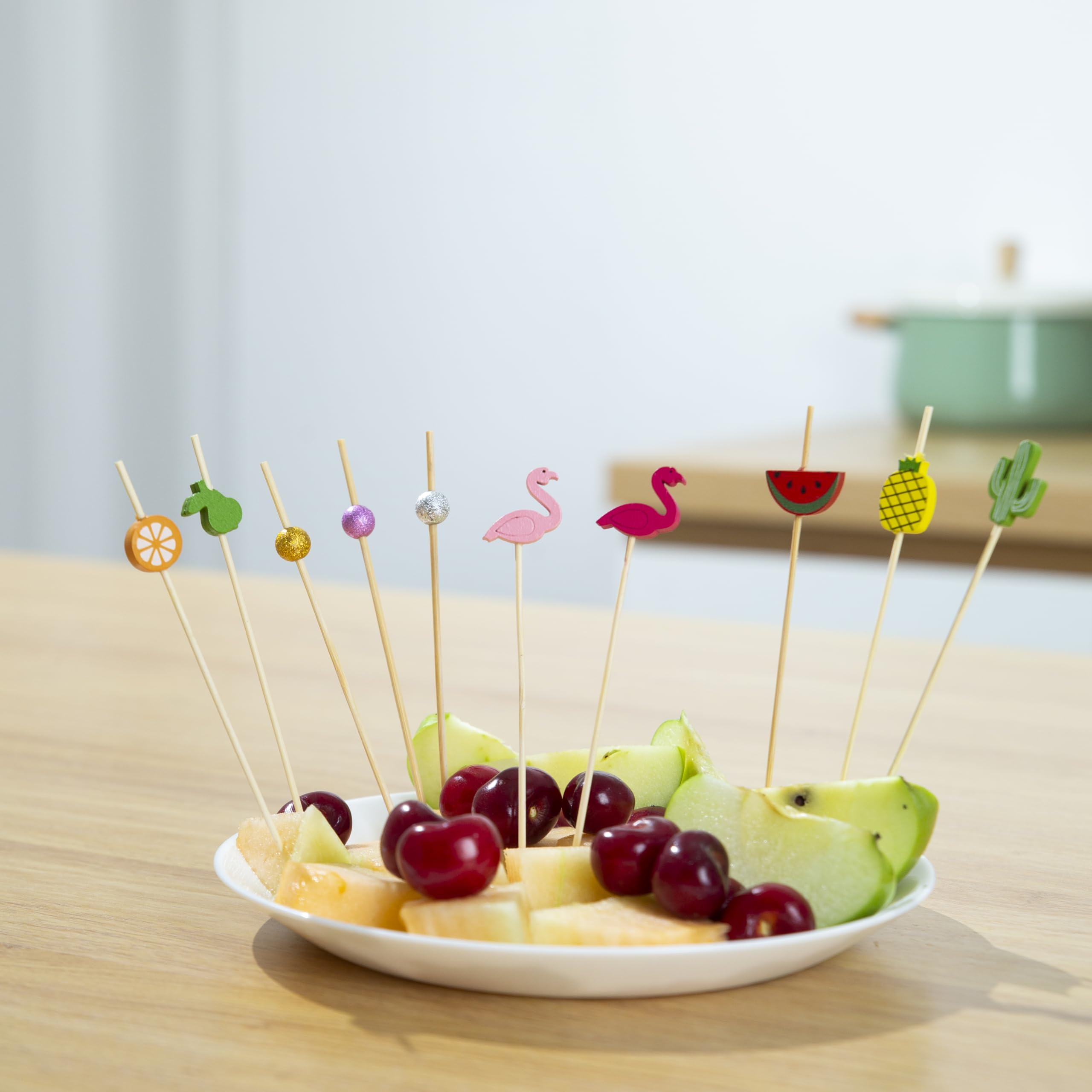 PartyHippo Bamboo Cocktail Picks disposable eco-friendly party supplies.
