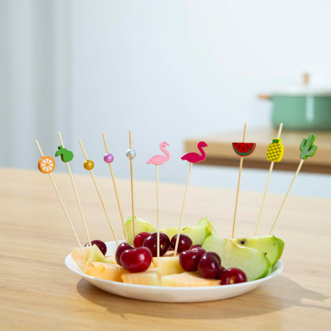PartyHippo Bamboo Cocktail Picks disposable eco-friendly party supplies.