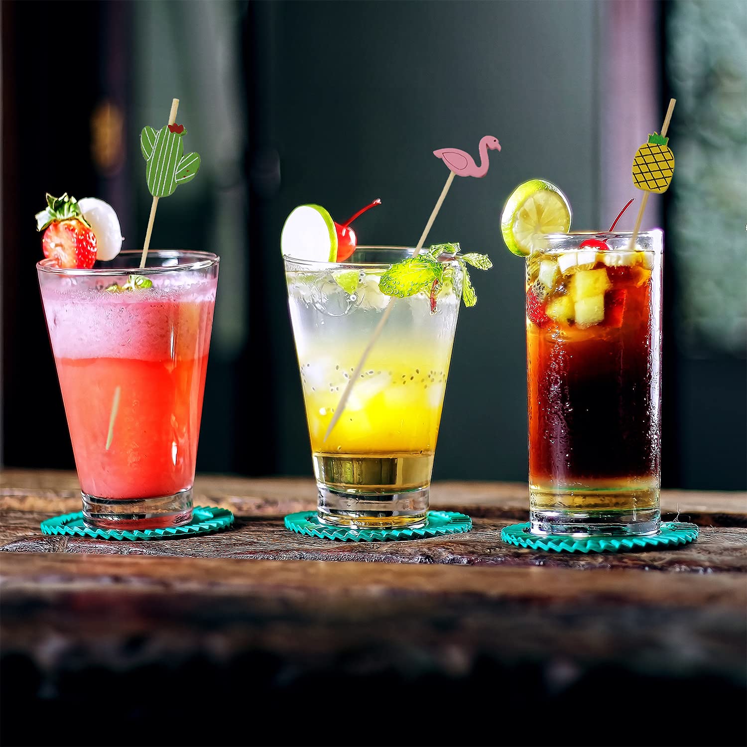 PartyHippo Bamboo Cocktail Picks fruit kebab for colorful skewers.