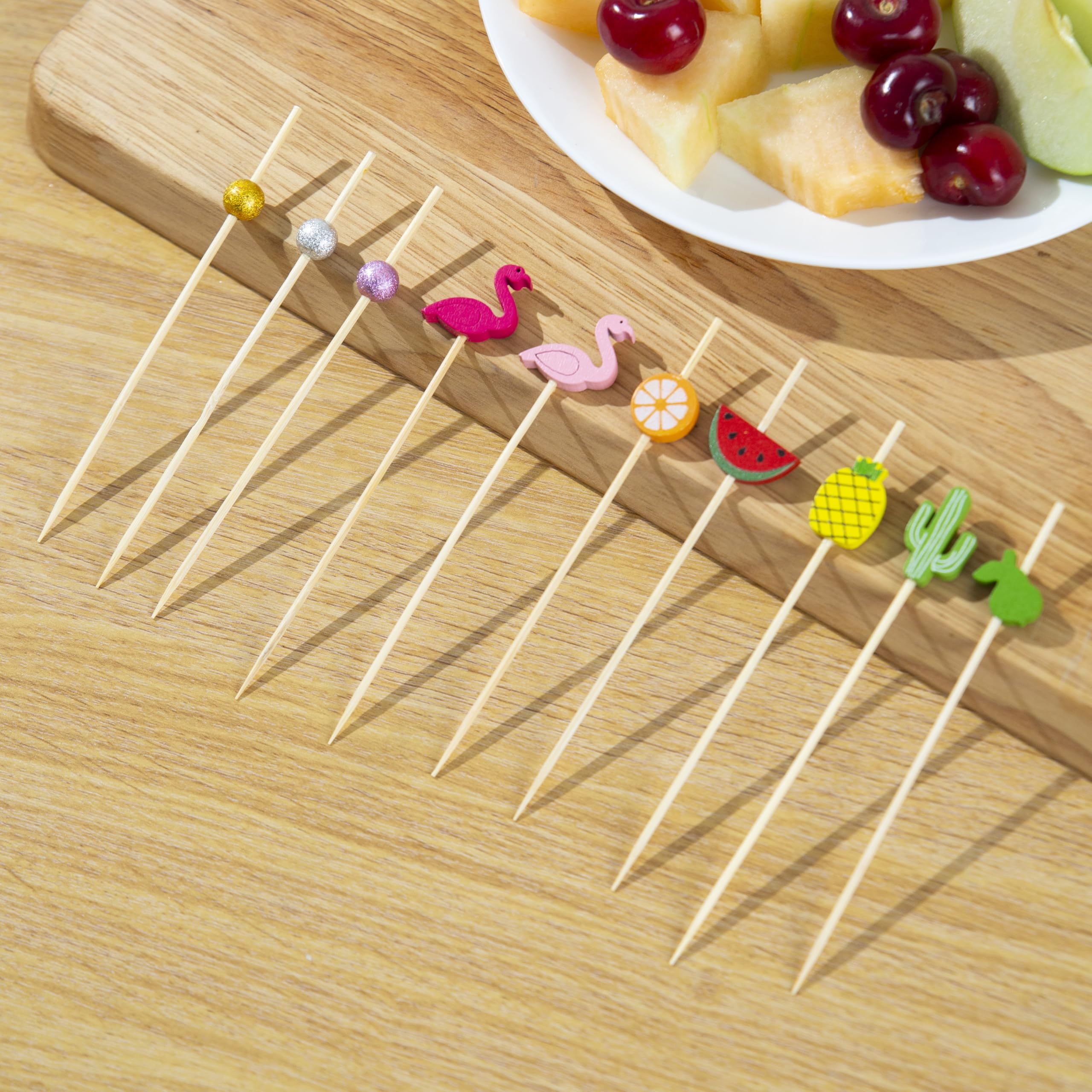 PartyHippo Bamboo Cocktail Picks wedding table decor and reception use.
