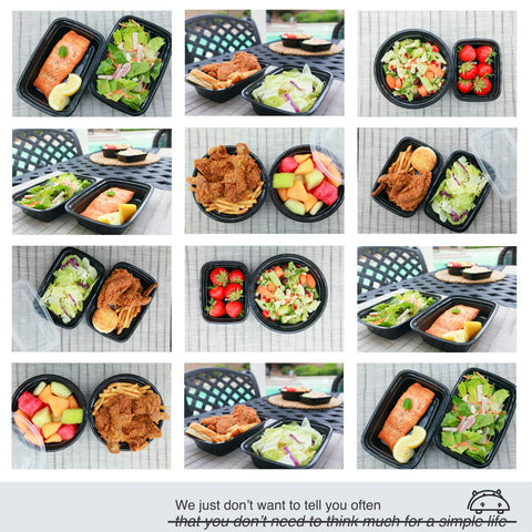 PARTYHIPPO dishwasher-safe lunch box shown in a busy kitchen.