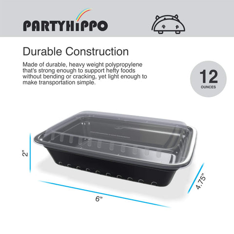 PARTYHIPPO single-lid bento-style container designed for compact lunch packing.