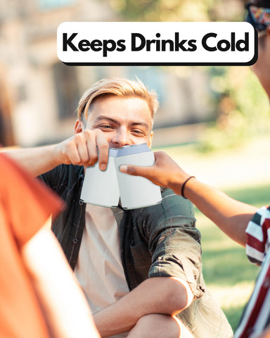PartyPrints insulated sleeve preserves beverage chill while you mingle.