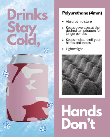 PartyPrints party-favor foam sleeve doubles as decor at events and gatherings.