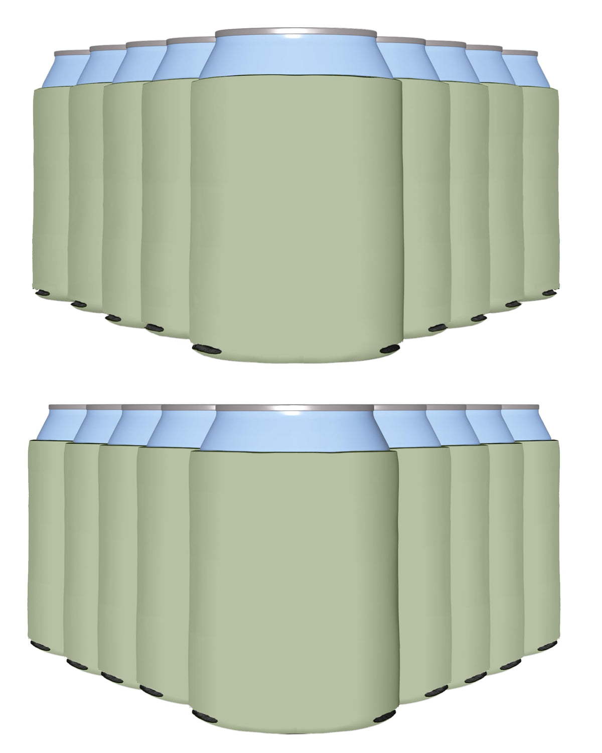 PartyPrints sage-blank-can-cooler-sleeve for bulk event prep and stylish soda cooling