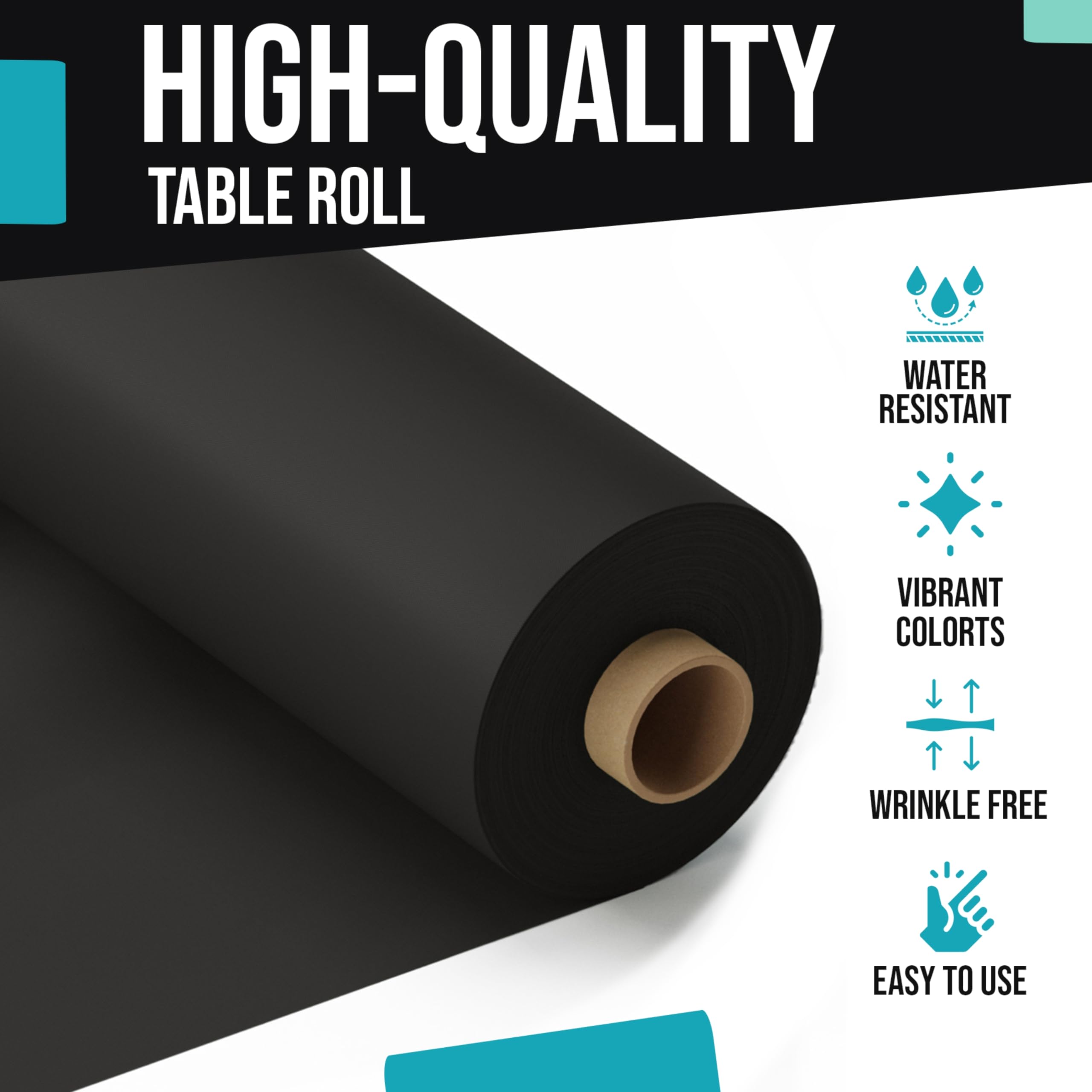 Partysolids easy cleanup tablecloth roll simplifies post-event tidying.