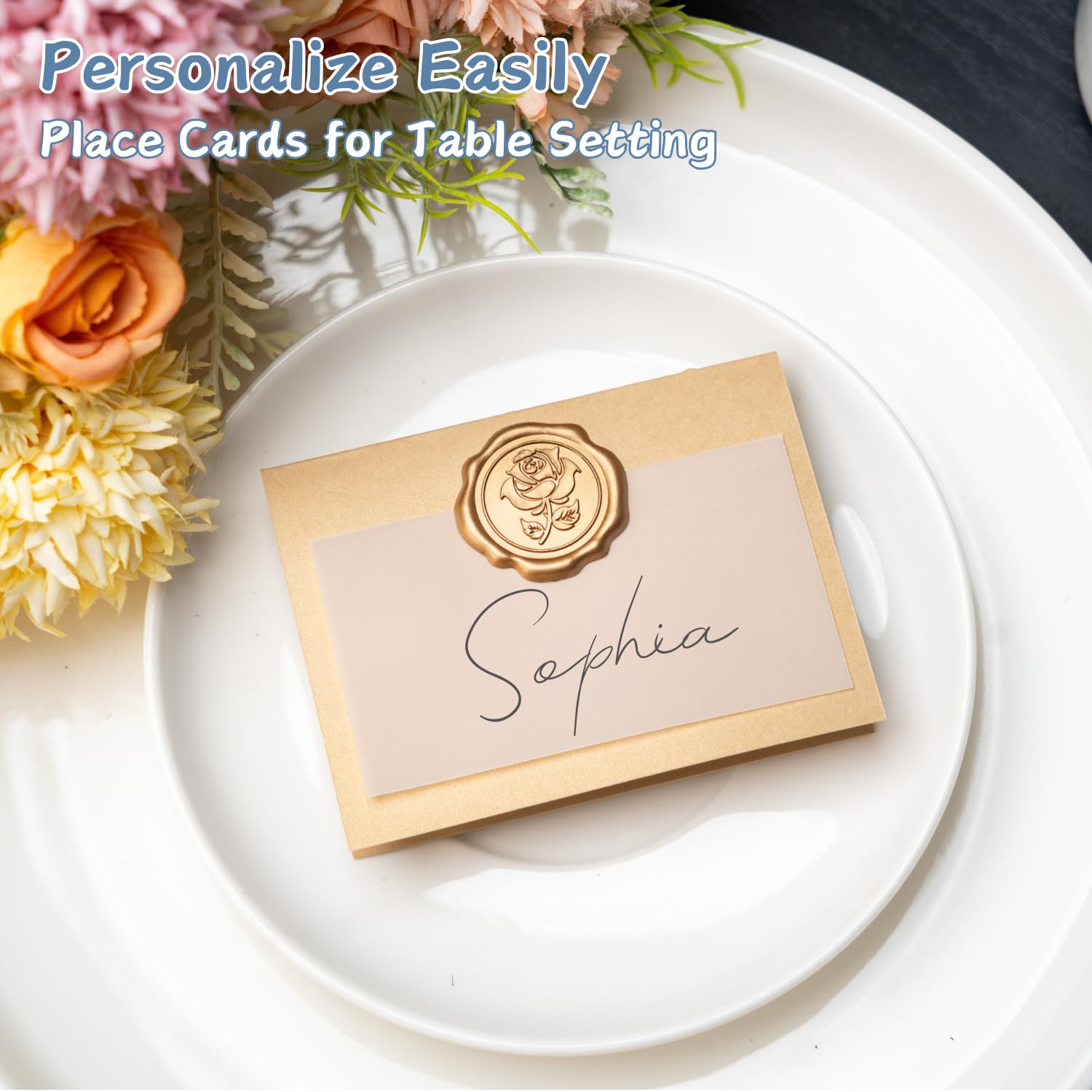 Parvigo folded name card stand for table setting