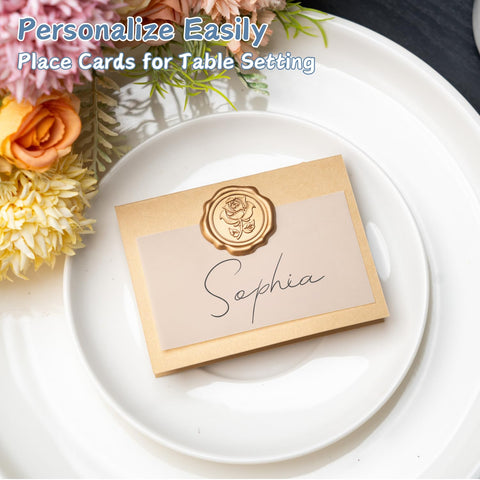 Parvigo folded name card stand for table setting