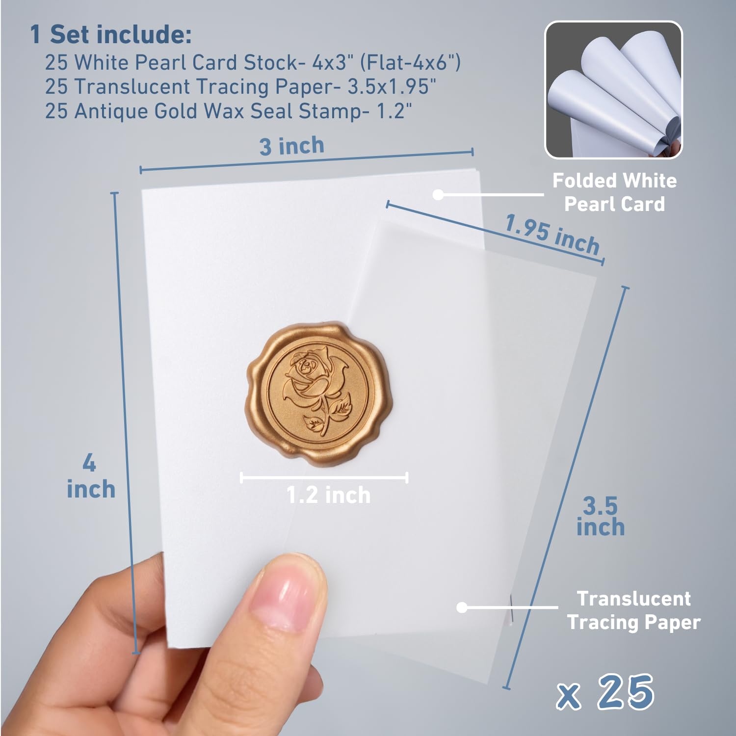 Parvigo rose wax seal sticker enhances wedding card decor