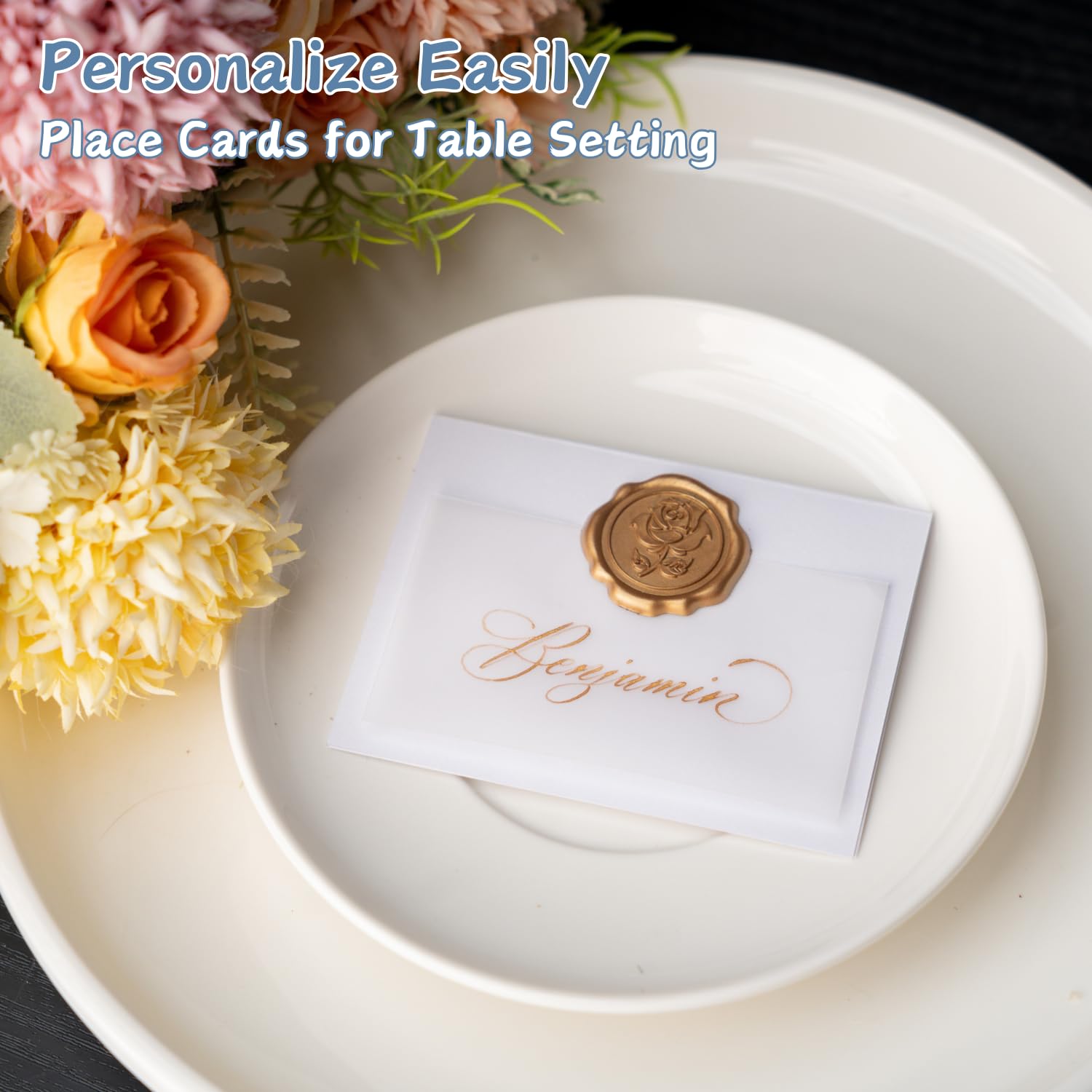 Parvigo translucent tracing paper for personalized guest names