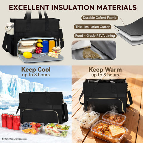 PASMAN lunch bag shows cooler zone for meals kept fresh during shifts.