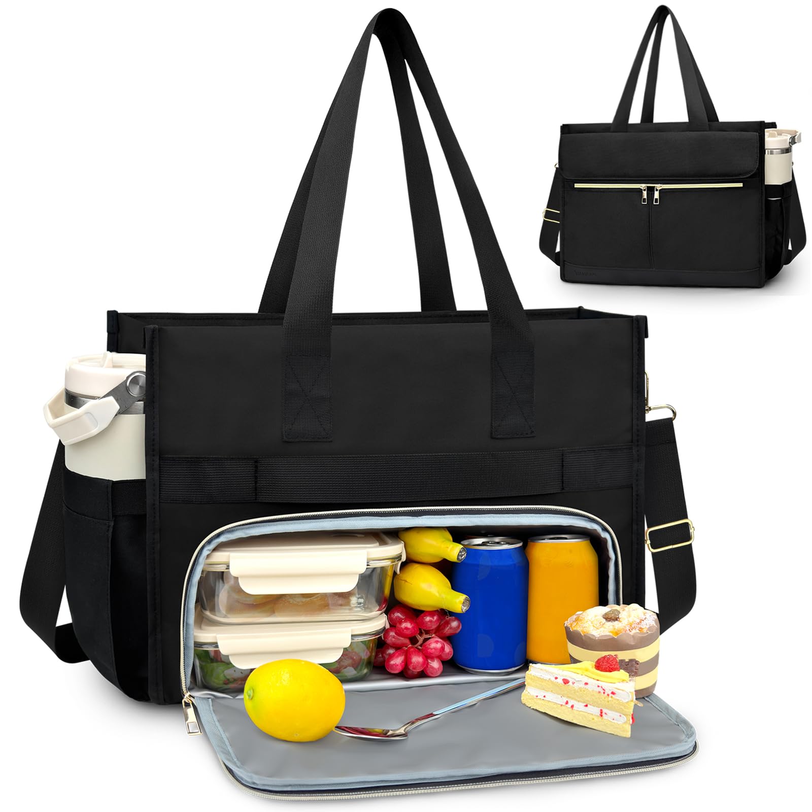 PASMAN insulated lunch bag with laptop compartment for secure work on the go.