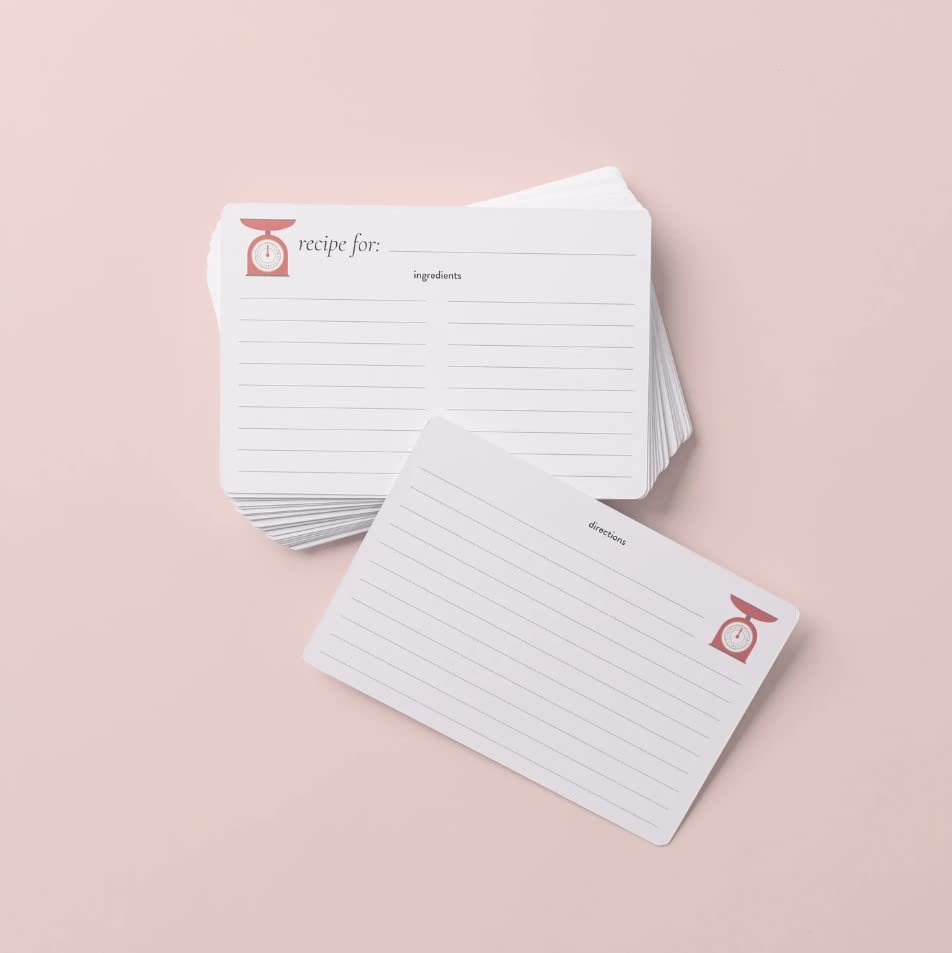 Includes 25 blank recipe cards ready for personalized entries.