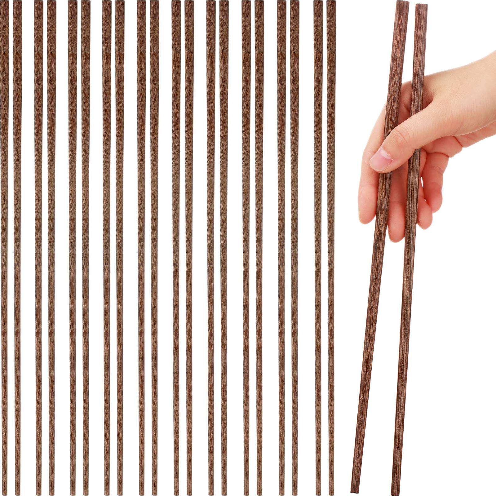 Patelai 12-inch wooden chopsticks for noodles and hot pot meals.