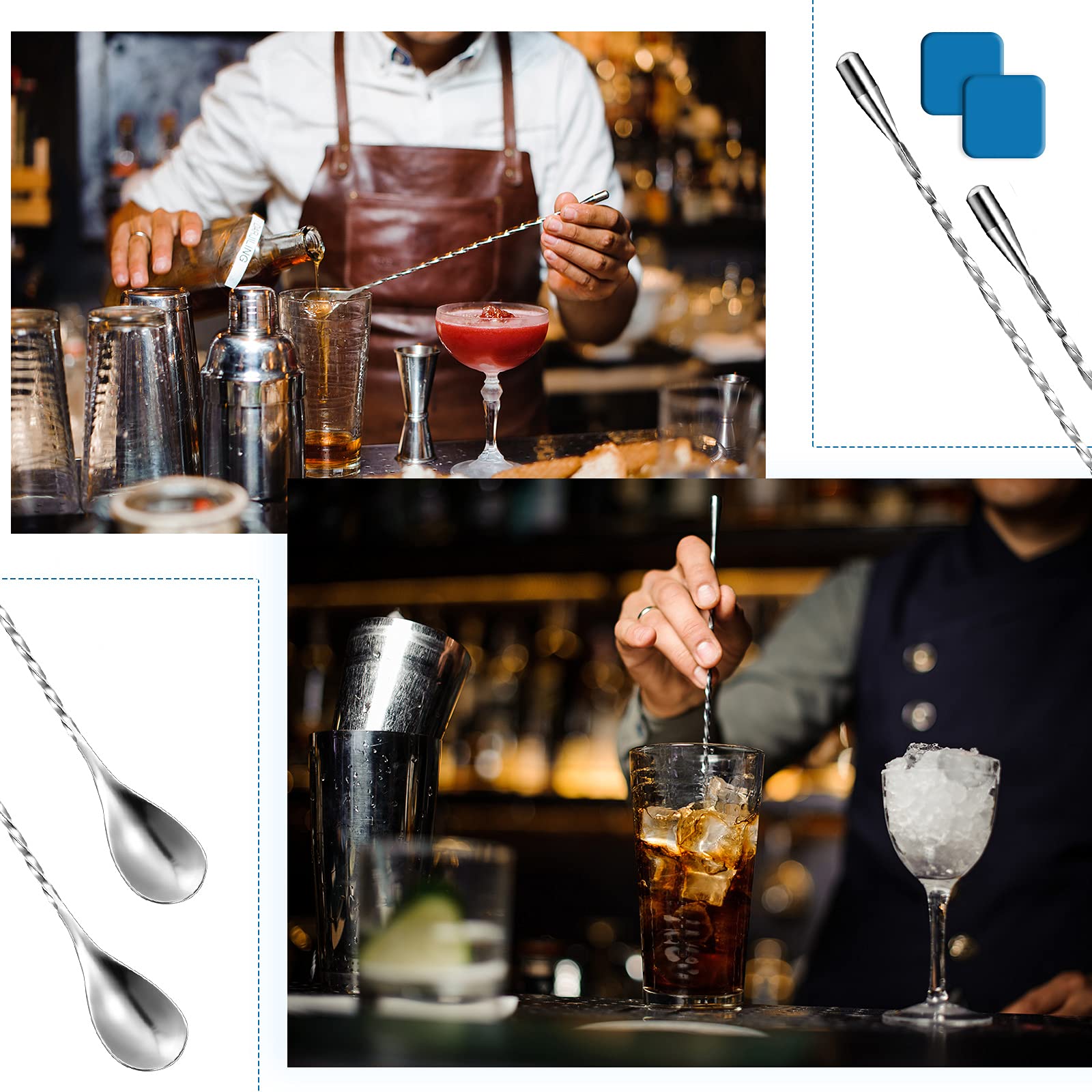 Patelai 11.8-inch spiral spoon for thorough blending.