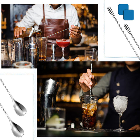 Patelai 11.8-inch spiral spoon for thorough blending.