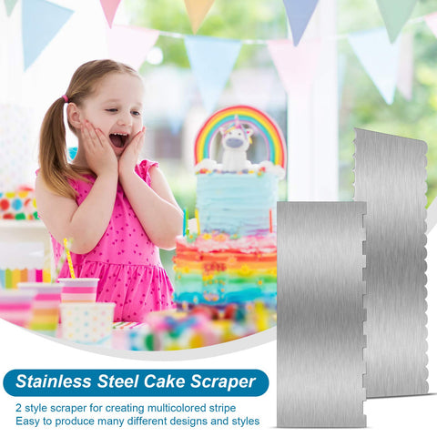 Patelai 2-piece set of edge tools for versatile baking decor.