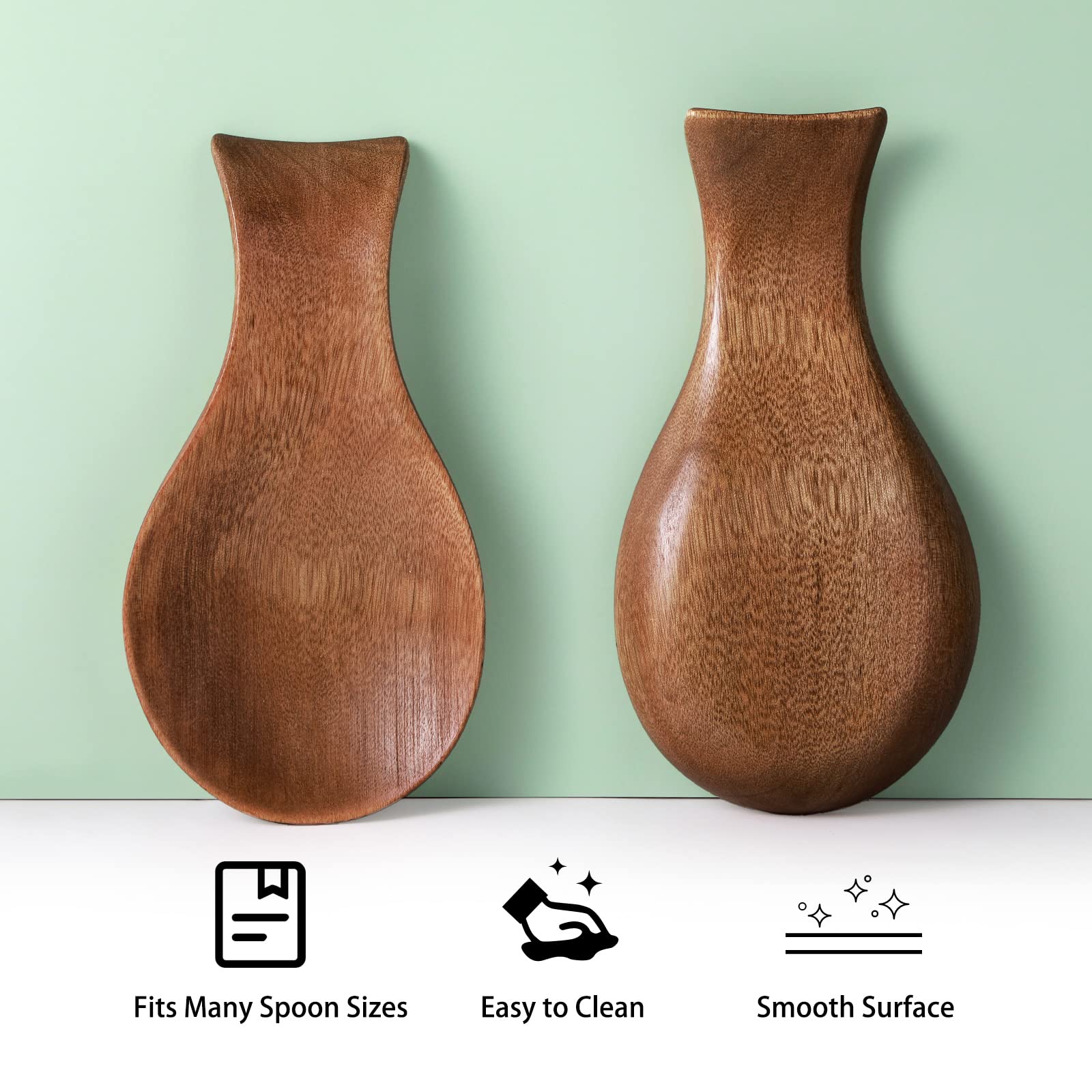 Patelai bamboo spatula holder on counter keeps tools organized and within reach.