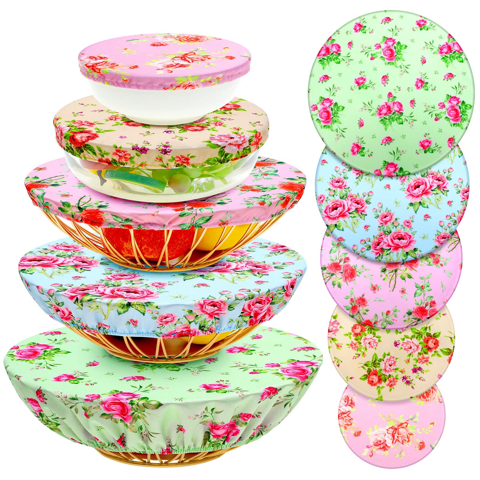 Patelai bowl covers red pattern protect leftovers while keeping freshness