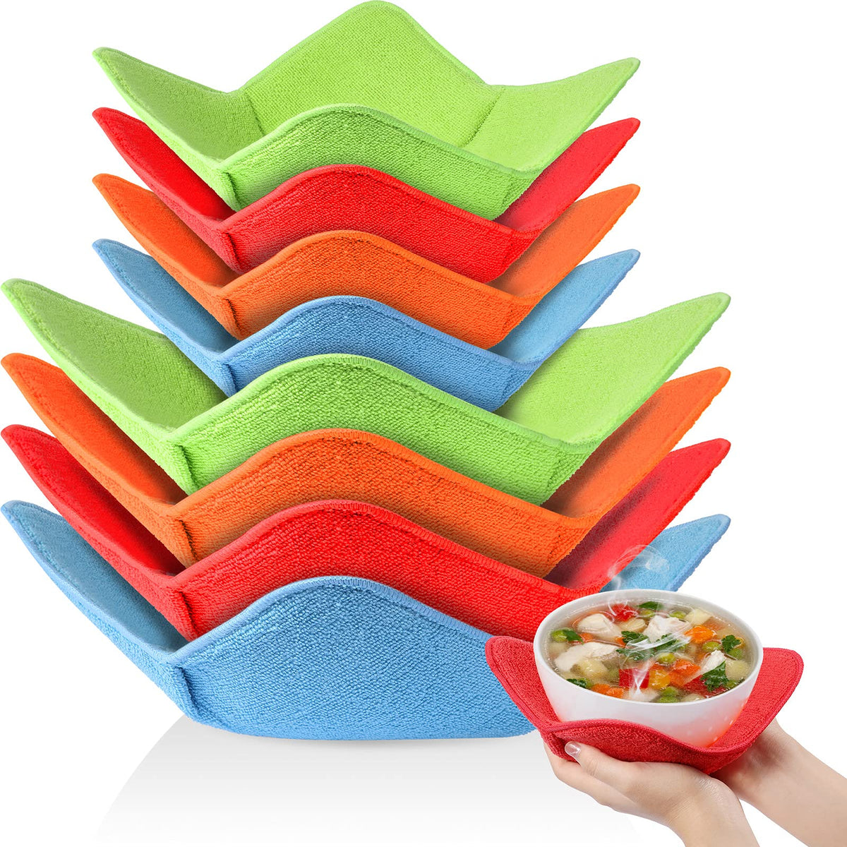 Patelai small bowl holders protect hands lifting hot bowls in microwave