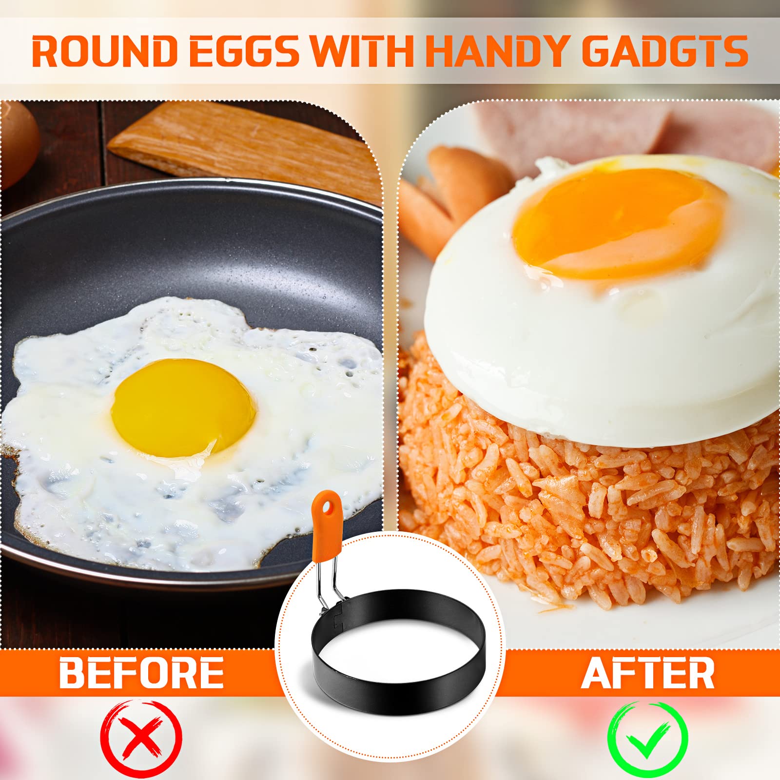 Patelai breakfast egg ring mold for home kitchens and cafés