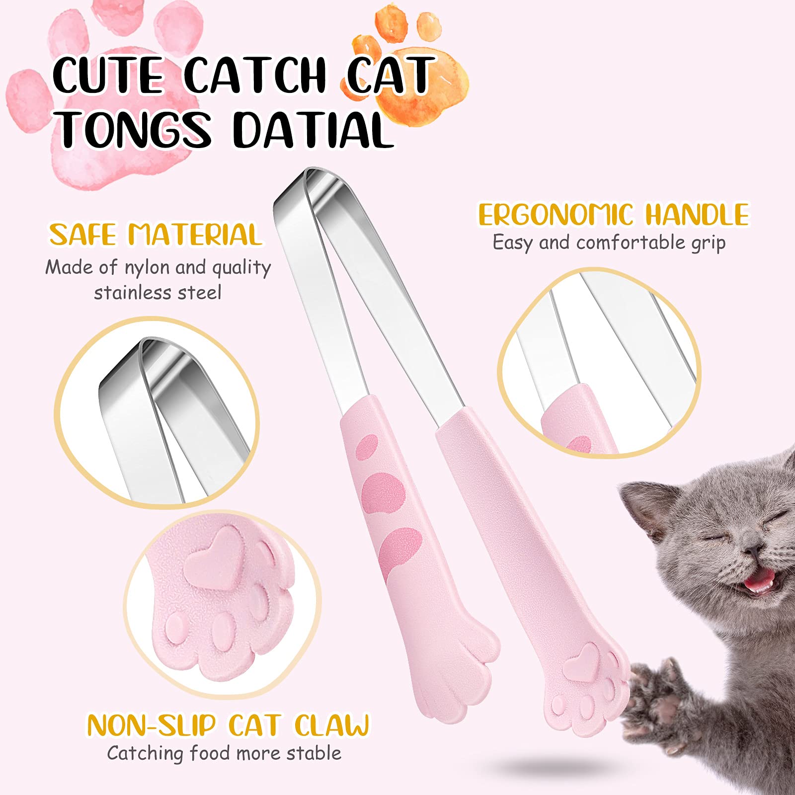 Patelai tongs feature a soft non-slip handle for secure cooking.
