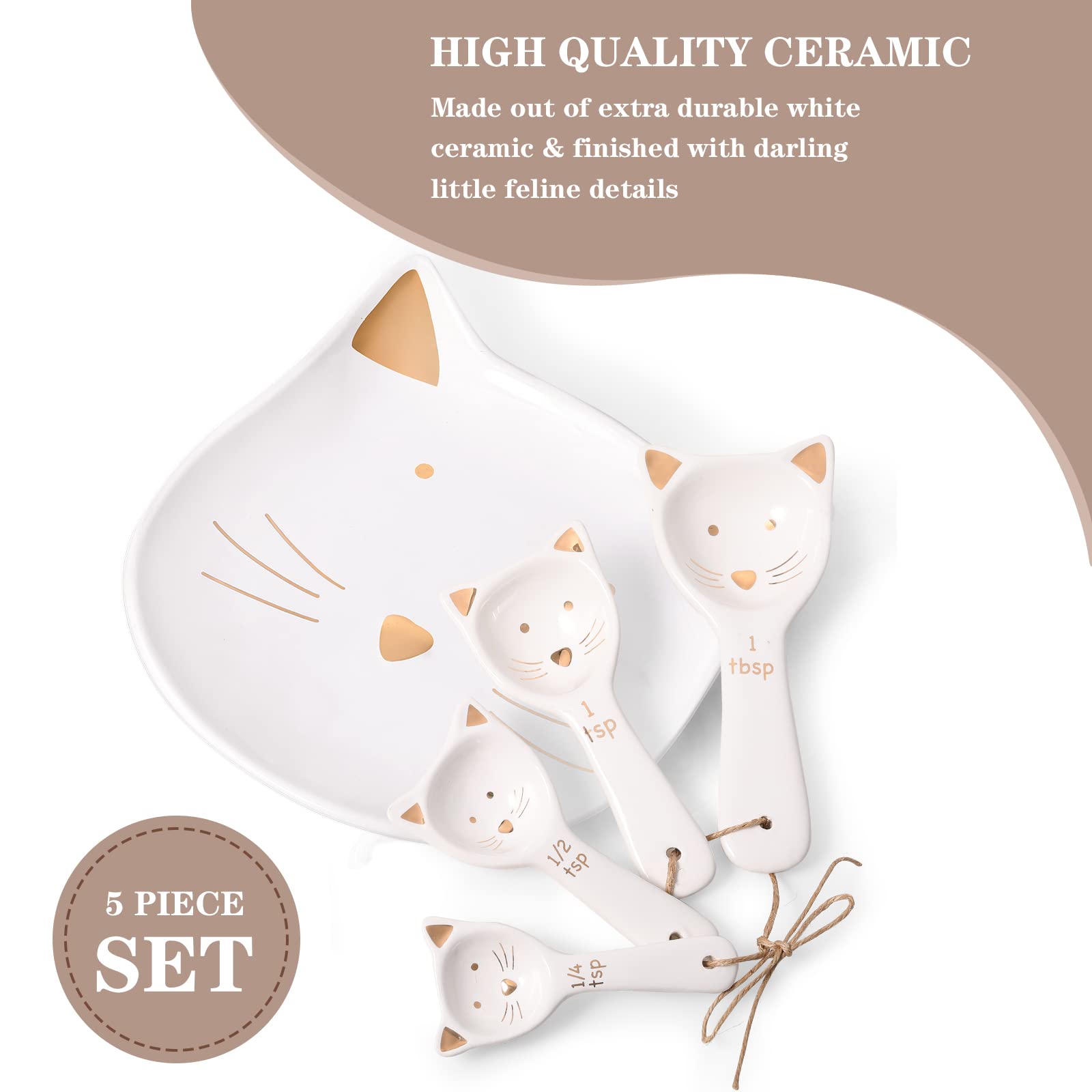 Patelai cat spoon rest with spoons keeping counters tidy