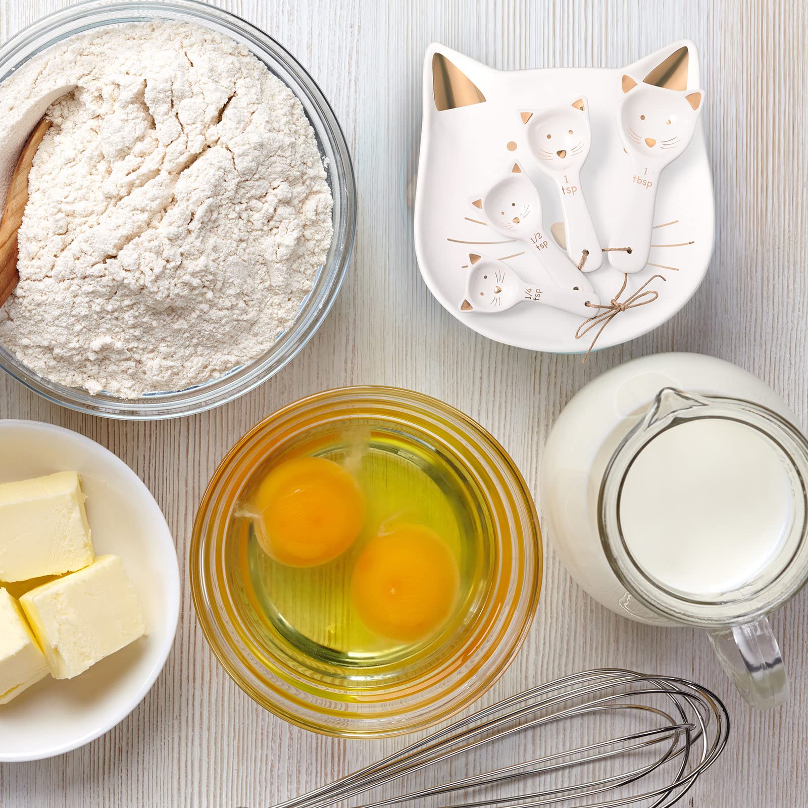 Patelai cat spoons gift pack for bakers and cat lovers