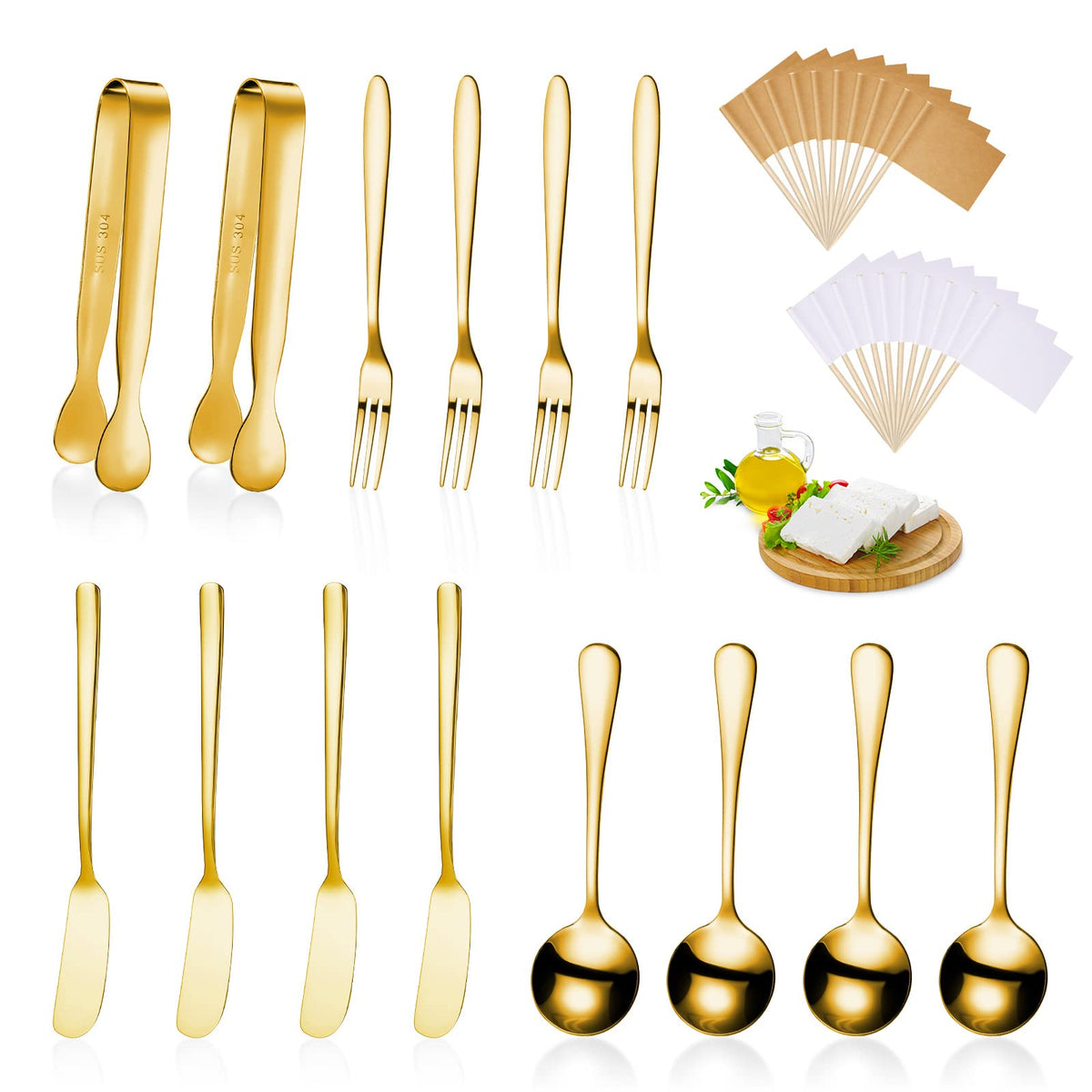 Patelai charcuterie knife set demonstrates versatile spreader blades for cheeses and pastries.