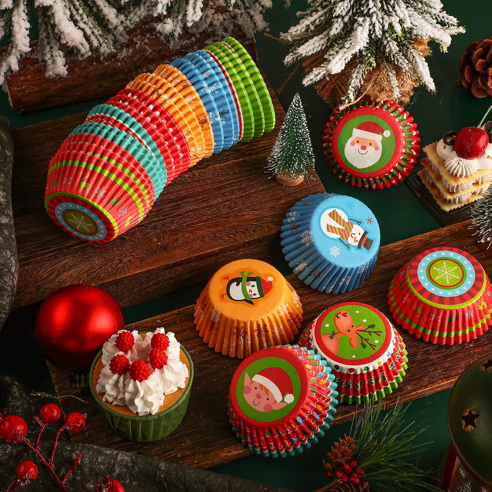 Patelai Christmas wrappers feature bright colors to elevate party snack displays
