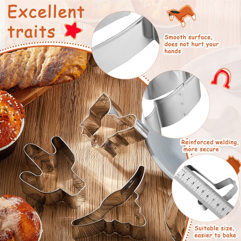 Patelai horse cookie cutter; sturdy stainless steel for clean edges.