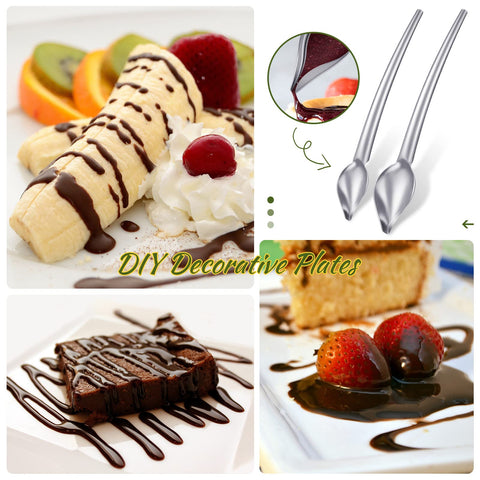 Patelai small decorating spoon highlighting fine lines for plate art