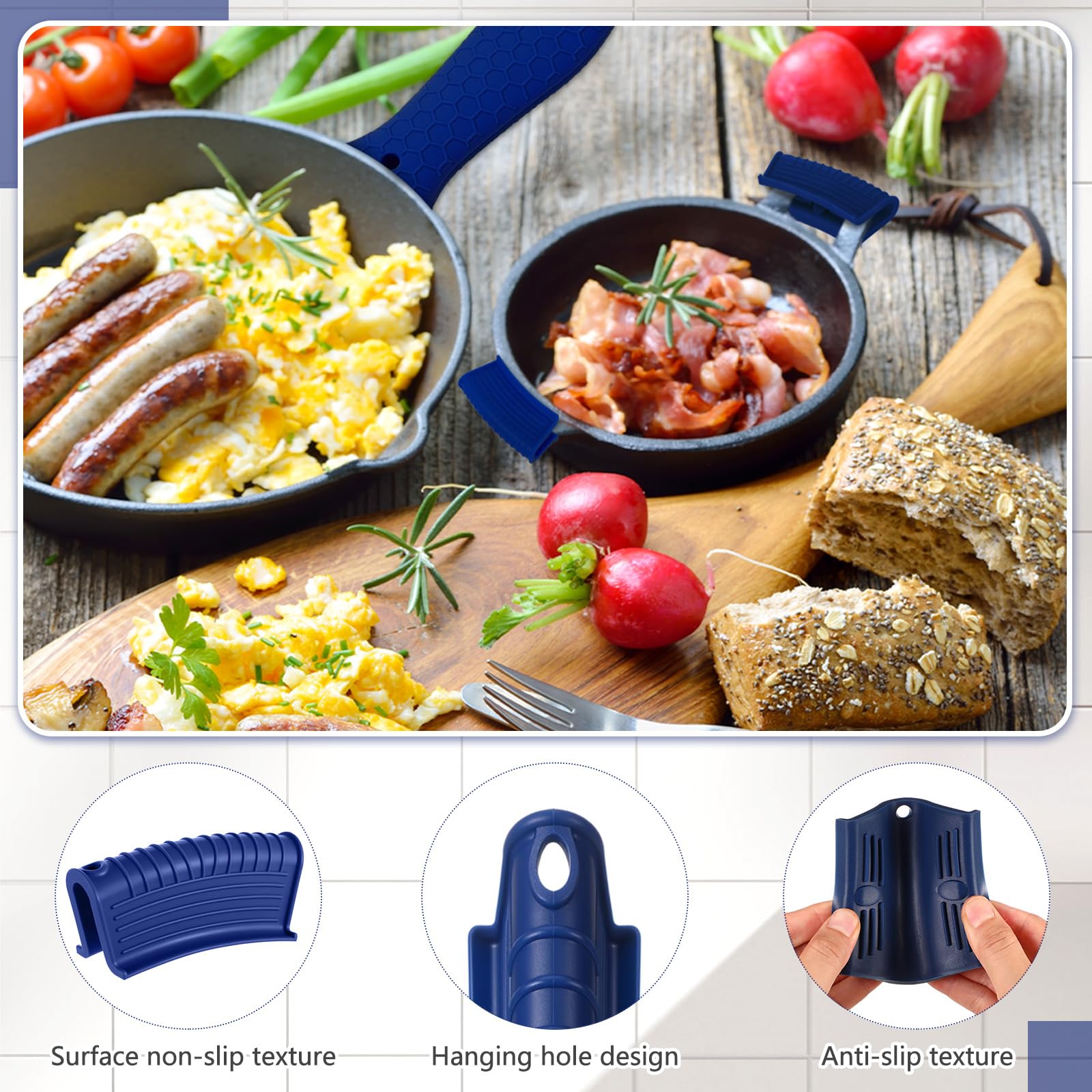 Patelai dishwasher-safe silicone sleeve in navy for quick cleaning