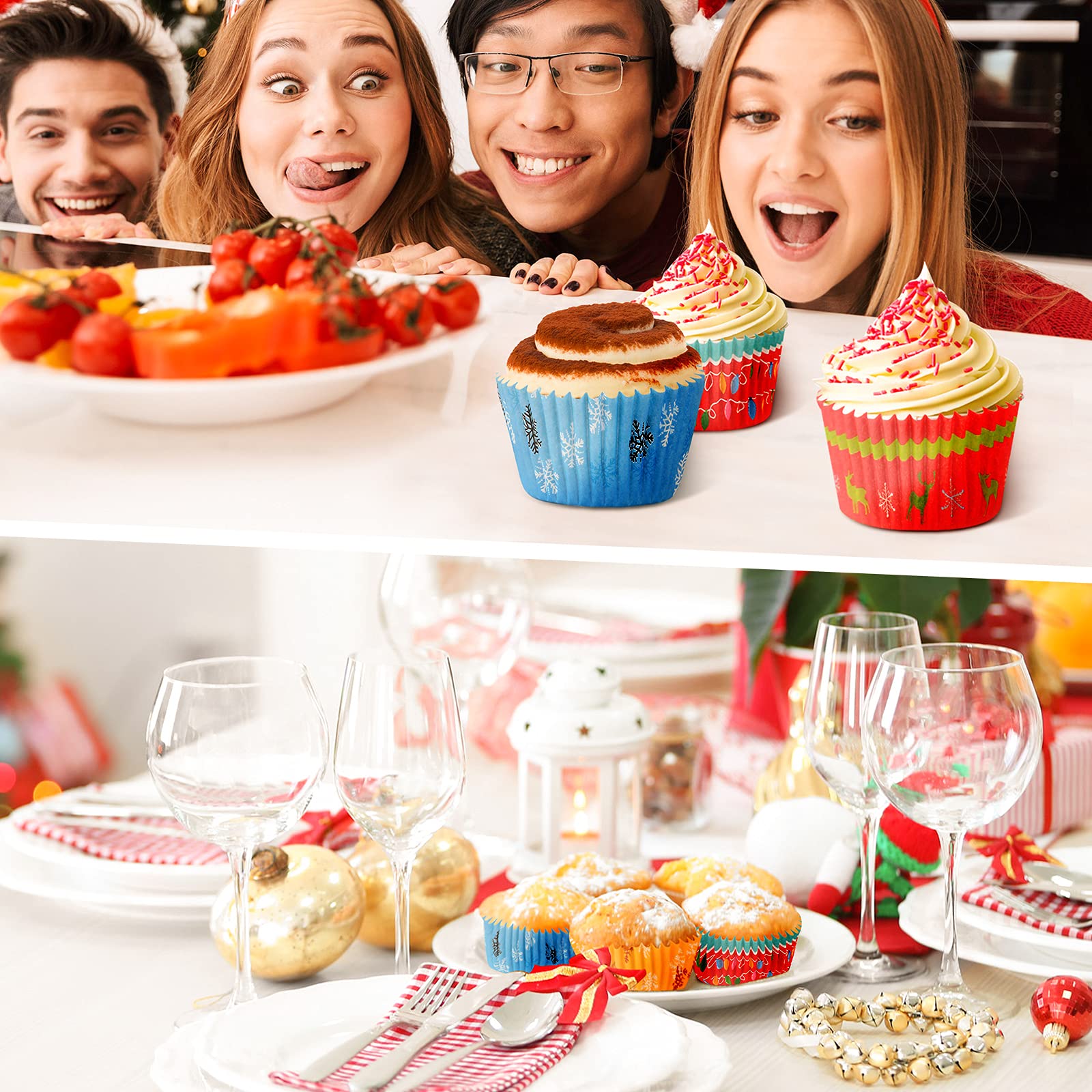 Patelai festive cupcake liners in vibrant colors for tidy presentation