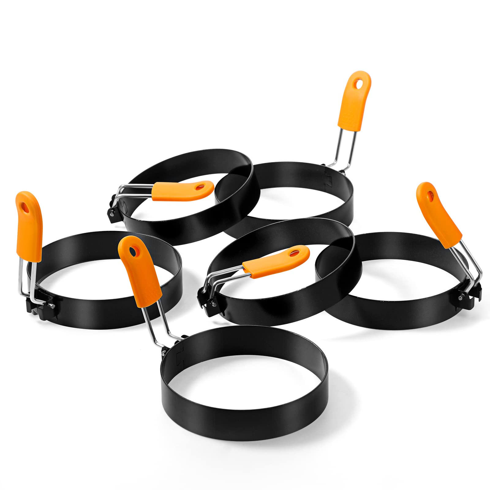 Patelai 6pc egg ring set for neat breakfast eggs and omelettes
