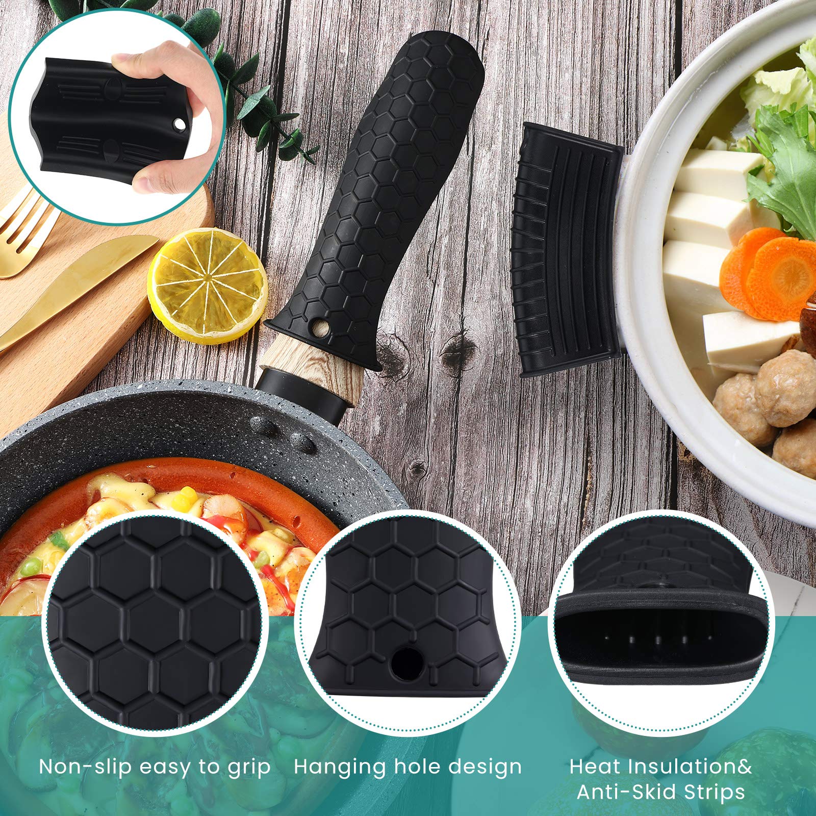Patelai heat-resistant handle sleeve protecting hands during high-heat cooking