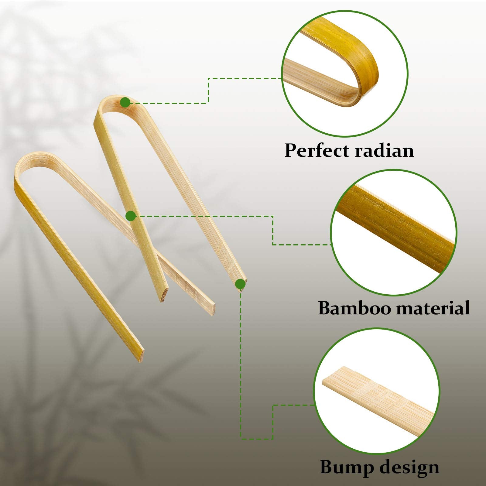 Patelai mini bamboo tongs for cheese boards, gentle grip.