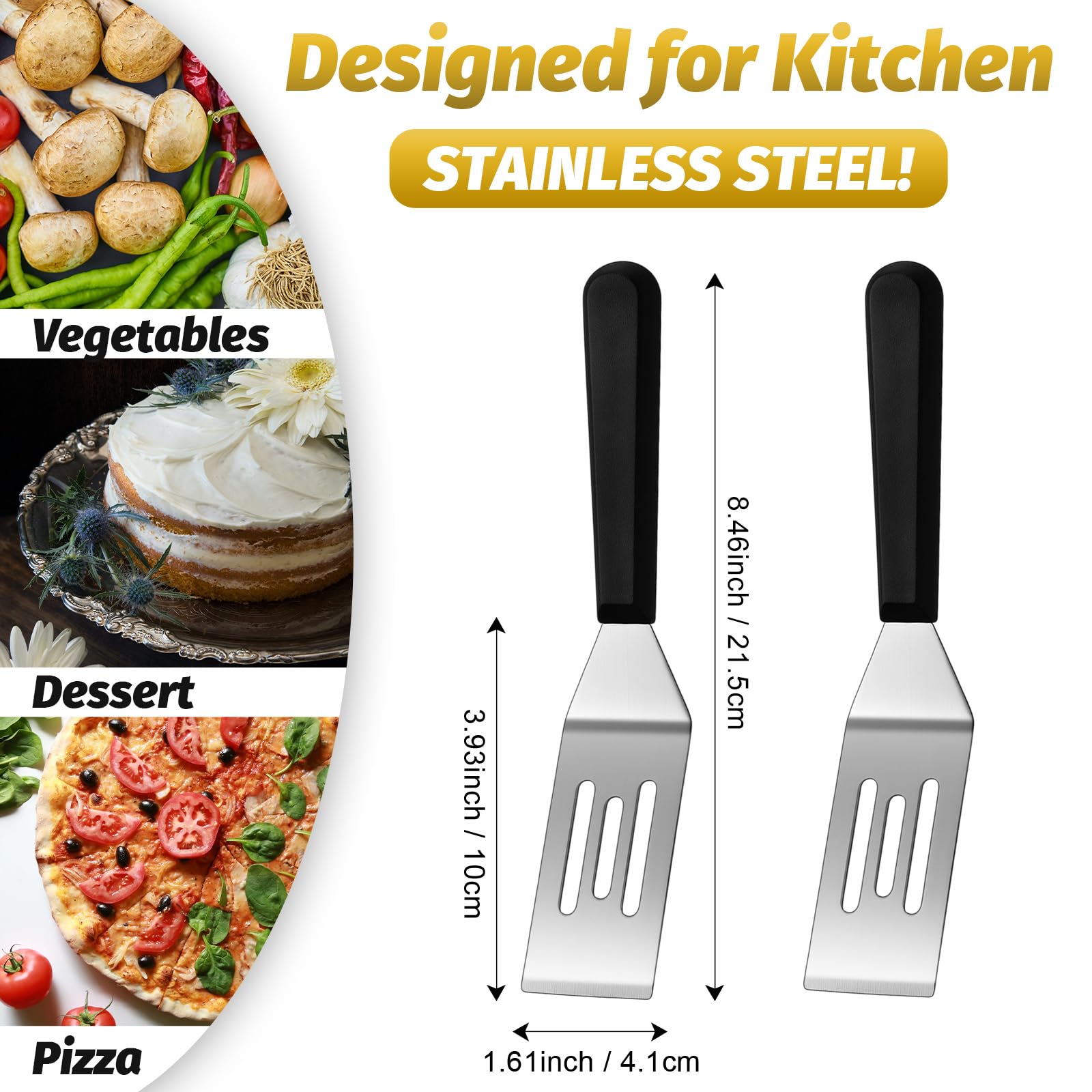 Patelai mini spatula with ergonomic handle for secure serving