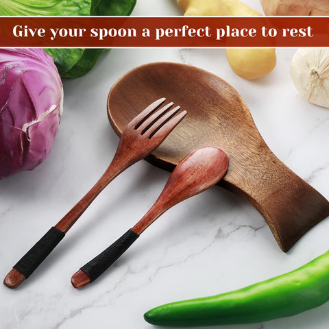 Patelai modern rustic spoon holder complements farmhouse table decor.