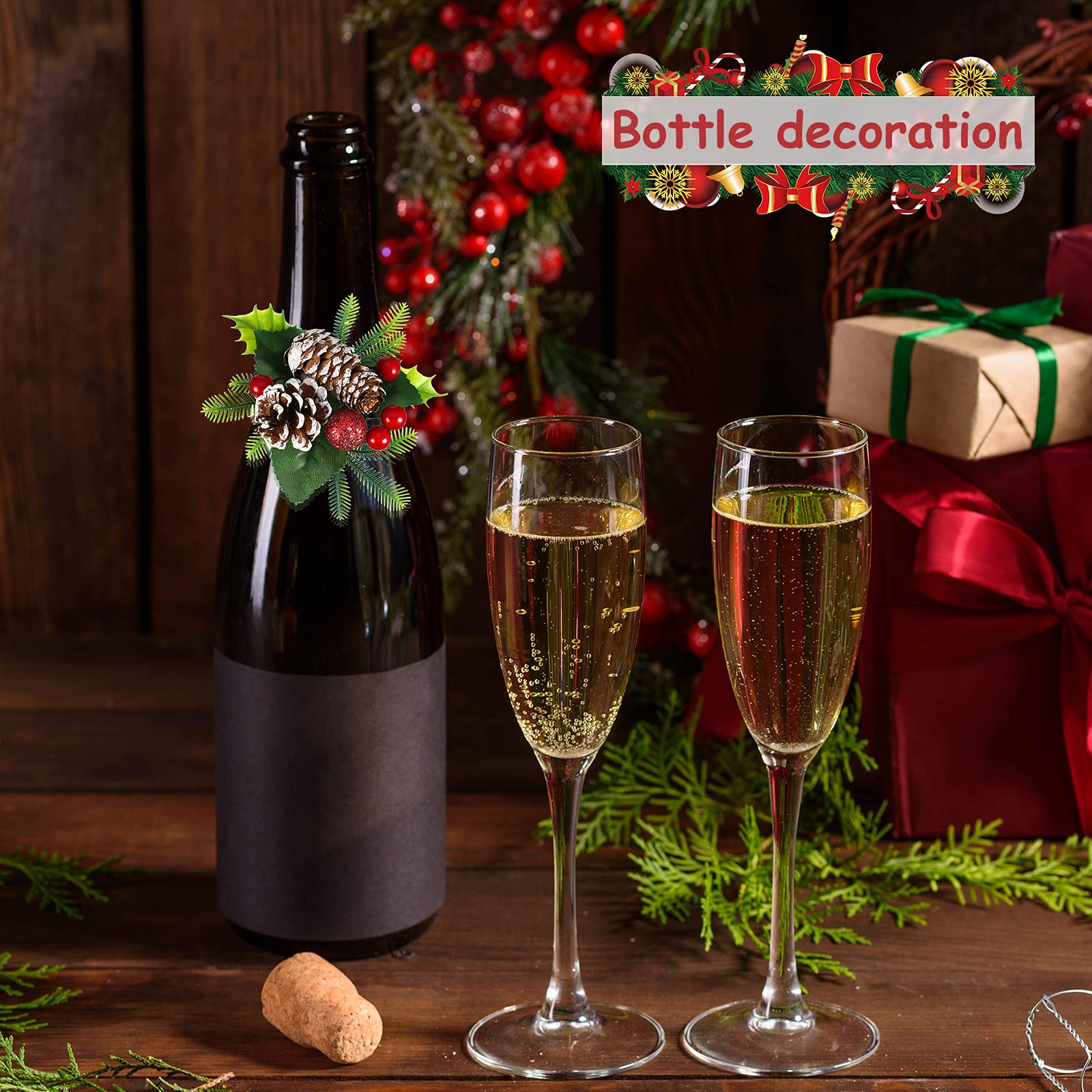 Patelai reusable Christmas napkin rings set for durable holiday decor