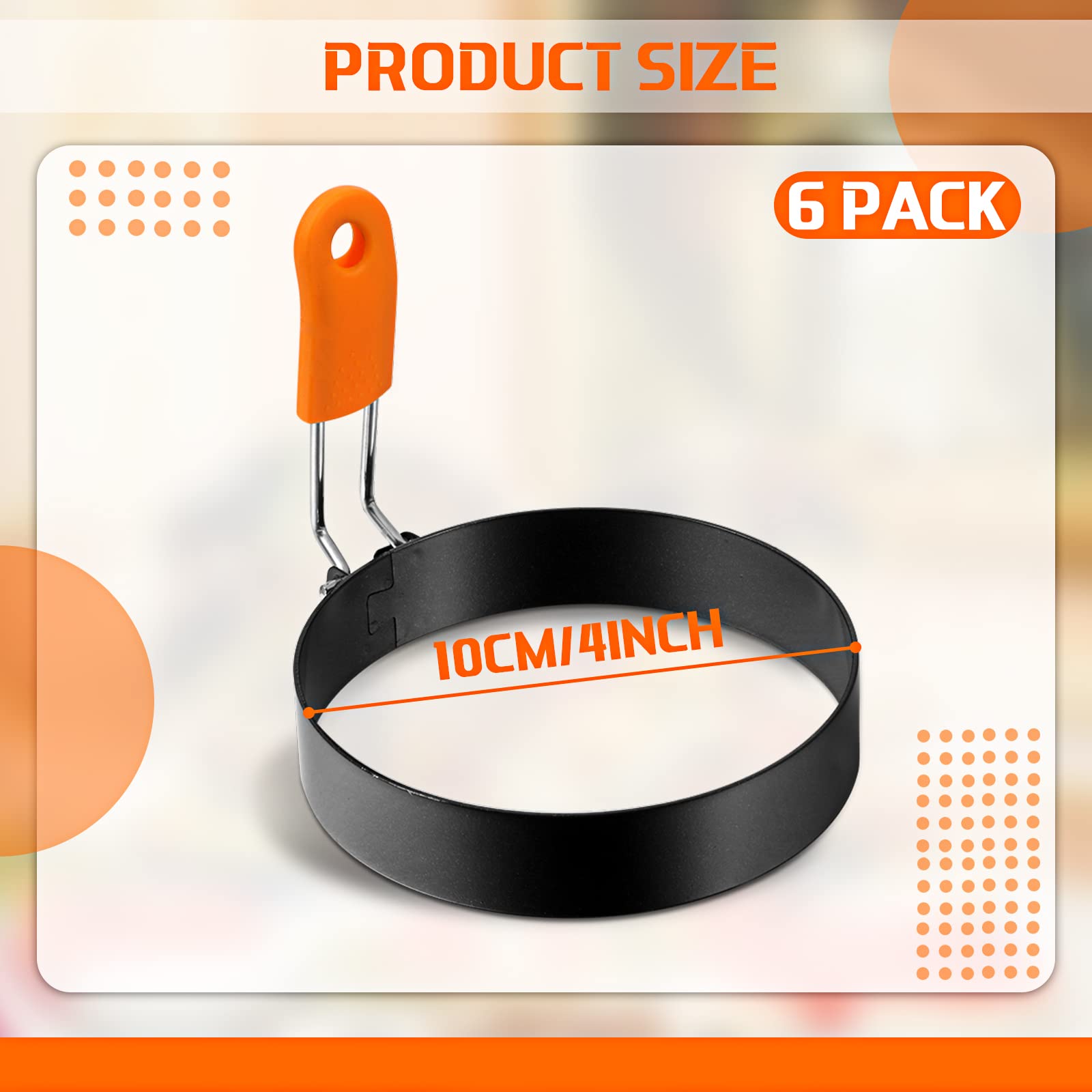 Patelai pancake molds 4inch for uniform round pancakes