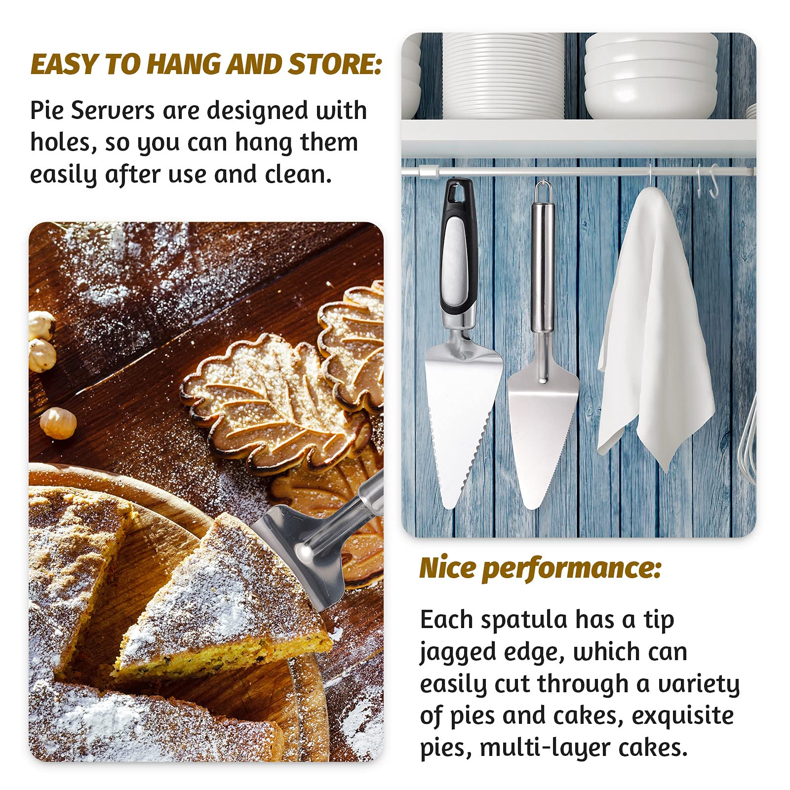 Patelai 3pc pie server set shown in a sink-friendly context for easy cleanup after meals.