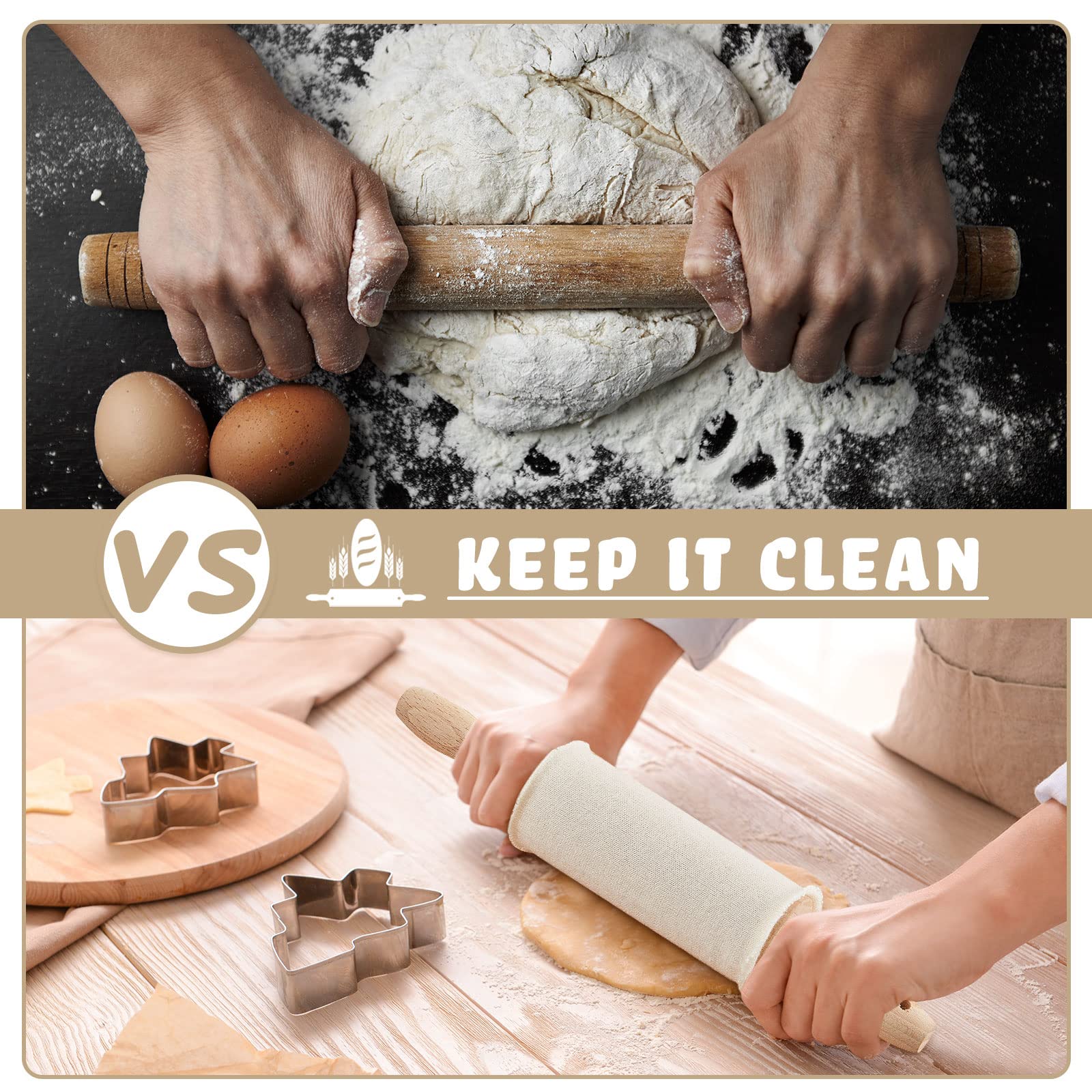 Patelai rolling-pin cover handwash only care, air-dried for reuse